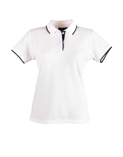 Picture of Winning Spirit, Ladies Contrast Pique S/S Polo